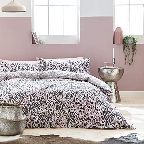 Catherine Lansfield Savannah Duvet Cover Set 240 x 220 + 60... - Home & Kitchen Amazon UK à 28.59€