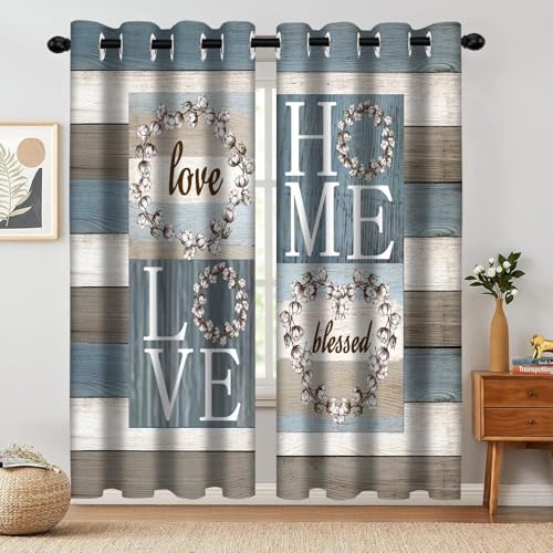 Aeyadis Lot de 2 rideaux occultants rustiques à œillets... - Maison & Cuisine Amazon France à 52.67€