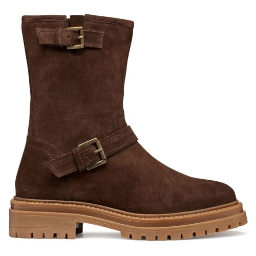 Geox D Iridea, Bota de Tobillo Mujer, marrón Oscuro, 40 EU - Bon plan à 46.92€