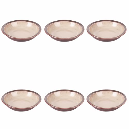 Villa d'Este Home Tivoli Set 6 piatti fondi beige in gres... - Amazon Italy à 15.22€
