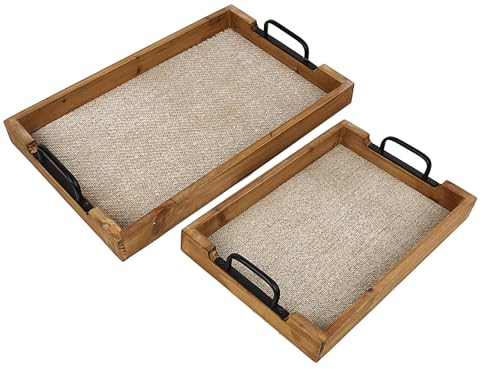 SET 2 BANDEJAS MADERA C/ASAS - Amazon Italie à 35.94€