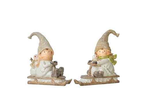 SET 2 NIÑAS EN TRINEO RESINA - Nouvelle promo Amazon à 40.76€