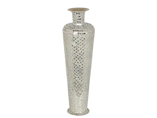 JARRON SUELO METAL/MOSAICO PLATA - Maison & Cuisine en promo à 42.98€