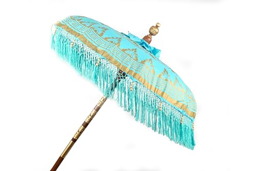 SOMBRILLA BALINESA PINTADA TURQUESA CLARO - Jardin & Extérieur Amazon France à 306.77€