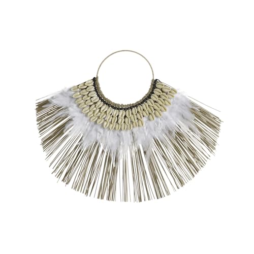 DECORACION PARED PLUMA CONCHAS 56X36X2 BLANCO - Maison & Cuisine Amazon France à 15.58€