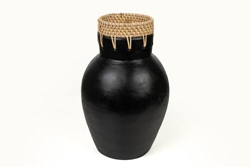 FLORERO CERAMICA NEGRO/RATTAN - High-Tech & Électronique Amazon Italie à 36.44€