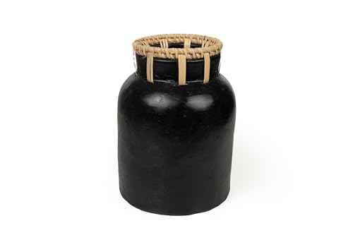 FLORERO CERAMICA NEGRO/RATTAN - Amazon Allemagne à 16.09€