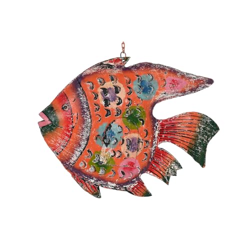 DECORACION METAL 63X9X46 PEZ MULTICOLOR - Maison & Cuisine en promo à 20.20€