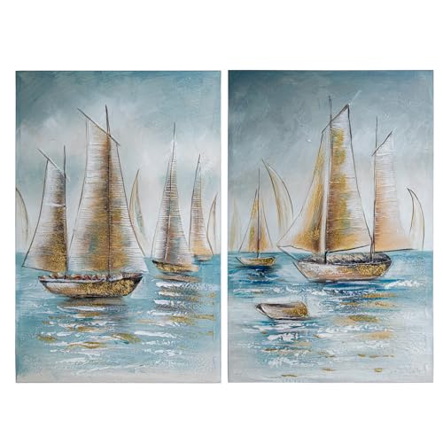 SET 2 CUADROS 22316 LIENZO 60X90CM VELEROS_60X3X90CM - Maison & Cuisine Amazon Allemagne à 21.45€