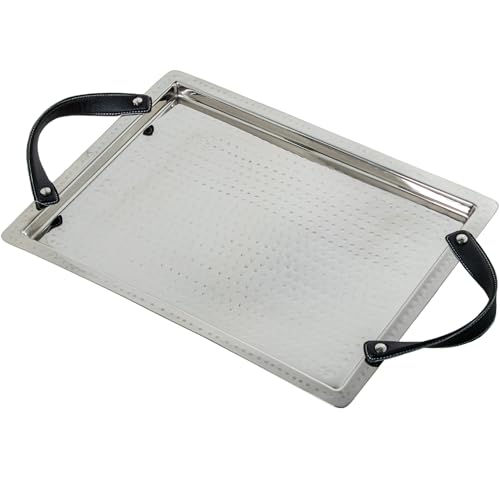 BANDEJA ACERO INOX. C/ASAS CUERO, MARTILLADO... - Livres & eBooks Amazon Allemagne à 14.33€