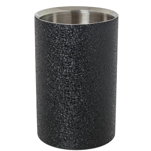 ENFRIADOR BOTELLA ACERO INOX.,CUBIERTA NEGRA_°12X19CM - Maison & Cuisine Amazon Italie à 12.82€