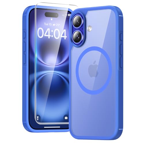 TAURI Coque 3 en 1 pour iPhone 16, compatible avec MagSafe... en promo sur Amazon