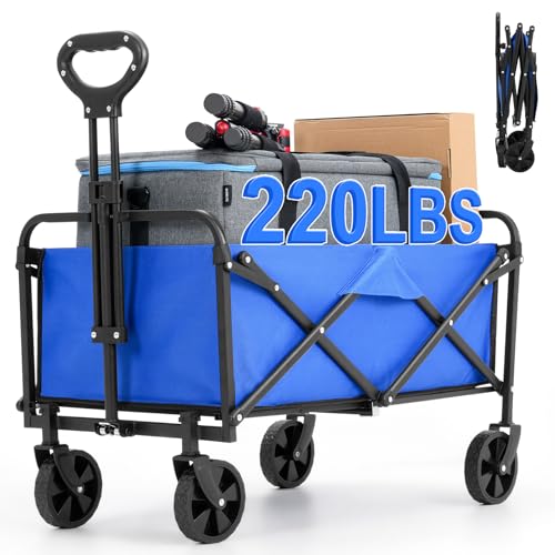 EVLIQUIL Collapsible Foldable Wagon,Wagons Carts Foldable... - Sports & Fitness Amazon Royaume-Uni à 21.77€