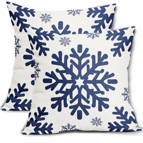 Sivirary Blaue Weihnachts-Kissenbezüge, 55,9 x 55,9 cm, 2... - Maison & Cuisine Amazon Allemagne à 3.00€