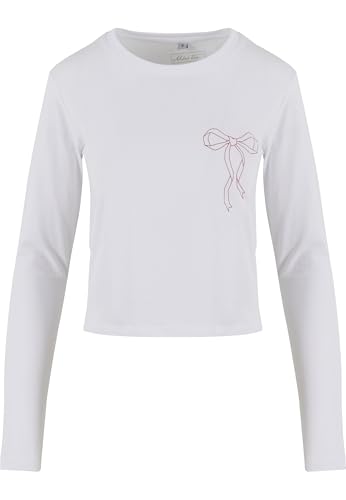 Miss Tee Bow Oneliner Ladies Short Longsleeve, Blanco, XL - Amazon Spain à 10.39€