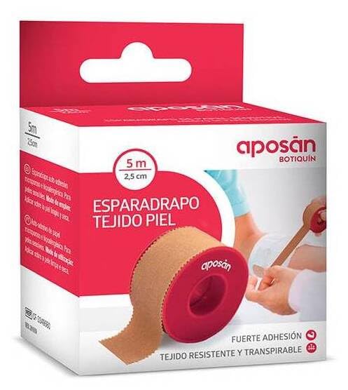 Aposán Botiquín Esparadrapo Tela Piel 5mx2.5 Cm 1 Unidad - Santé & Bien-être Amazon Espagne à 1.65€