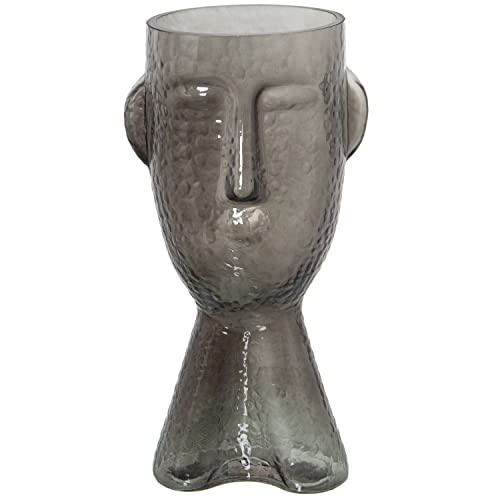 JARRÓN CRISTAL GRIS ROSTRO 15X13X32CM - Amazon Germany à 11.31€