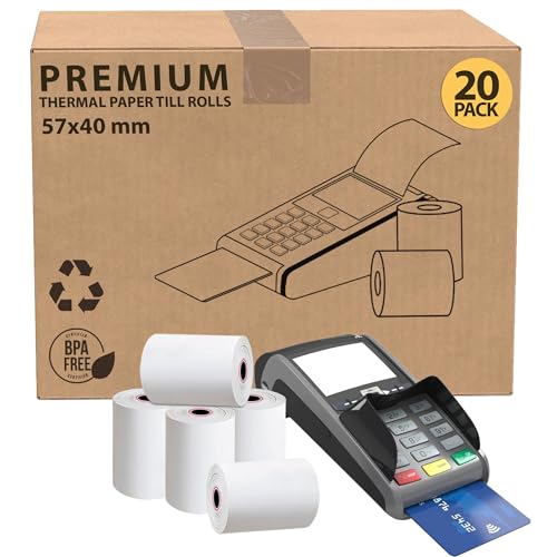 iSOUL 57 x 40mm Till roll, Card Machine Paper Rolls... - Auto & Moto Amazon Royaume-Uni à 3.00€