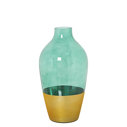 JARRÓN CRISTAL DORADO/VERDE °15X28CM,BOCA:°5CMBASE:°8,5C - Home & Kitchen Amazon Germany à 9.61€