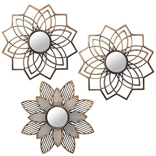 SET 3 ADORNOS PARED ESPEJO C/MELAMINA DORADA_°25CM - Nouvelle promo Amazon à 8.04€