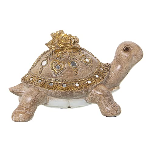 FIGURA RESINA TORTUGA MARRÓN/DORADA 17X12X10CM - Jouets & Jeux Amazon Italie à 12.42€