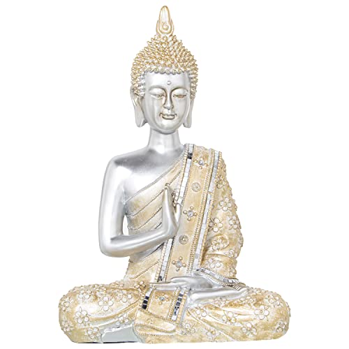 AlexandreHouse Figure Resin Buda Plateado Túnica Dorada 27... - Maison & Cuisine Amazon Royaume-Uni à 22.28€