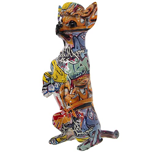 FIGURA PERRO RESINA GRAFITI MULTICOLOR 14X11X30CM - Jouets & Jeux en promo à 17.62€