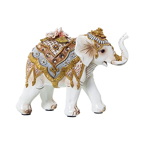 FIGURA RESINA ELEFANTE BLANCO/DORADO 19X7X15CM - Maison & Cuisine Amazon Espagne à 17.33€