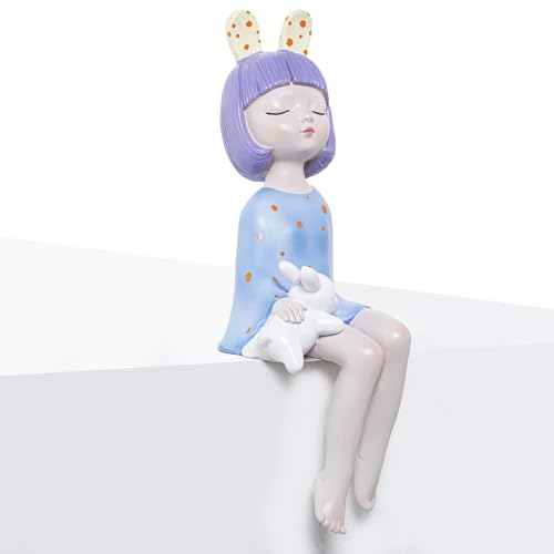 AlexandreHouse Resin FIGURE CHICA SENTADA AZUL C/OREJAS Y... - Home & Kitchen Amazon UK à 7.93€