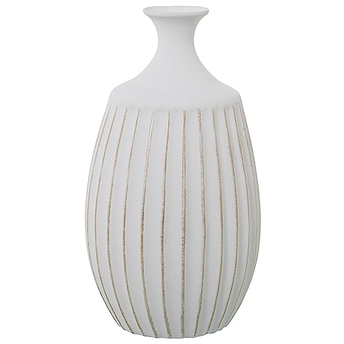 JARRON SURCOS CERAMICA 48CM BLANCO MATE/DORADO_°27X48CM - High-Tech & Électronique Amazon Espagne à 26.43€