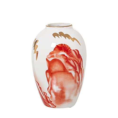 JARRÓN CERÁMICA BLANCO/SALMÓN/ORO °13X21CM - Amazon Germany à 18.30€