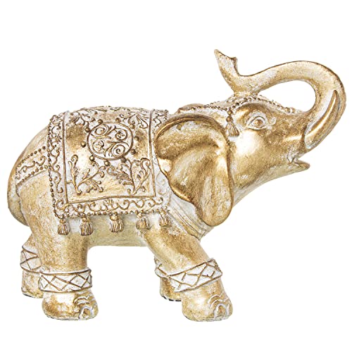FIGURA RESINA ELEFANTE DORADA 23X10X18CM - Jouets & Jeux Amazon Espagne à 23.79€
