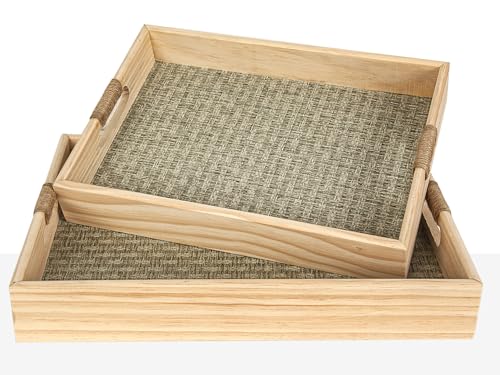 SET 2 BANDEJAS MADERA RECT. - Amazon Espagne à 17.93€