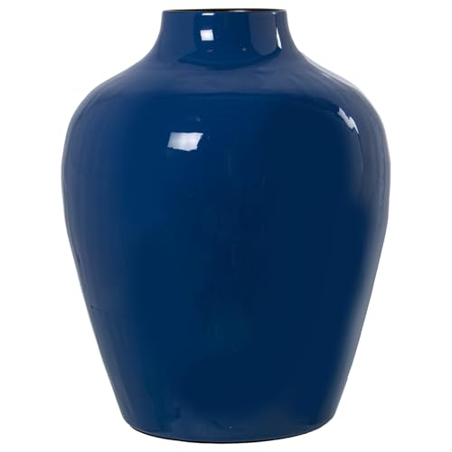 JARRÓN METAL ESMALTADO AZUL_°21X28CM - Amazon Spain à 25.17€