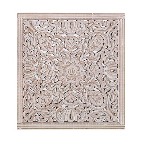 RETABLO MADERA CALADO C/ESPEJO60X60CM NATURAL 60X2,5X60CM... - Amazon Italie à 55.23€
