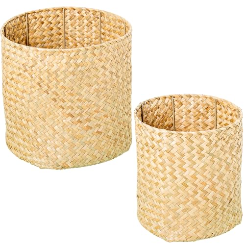 SET 2 CESTAS HIERBA DE MAR_°28X27+°23X25CM - Maison & Cuisine Amazon Italie à 14.11€