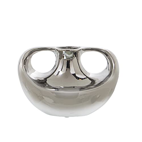 JARRÓN CERÁMICA C/ASAS PLATEADO 22X14X18CM - Maison & Cuisine Amazon Italie à 28.44€