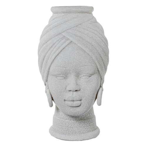 JARRÓN BUSTO CERÁMICA AFRICANA30CM BLANCO TEXTURA... - Maison & Cuisine Amazon Espagne à 37.24€
