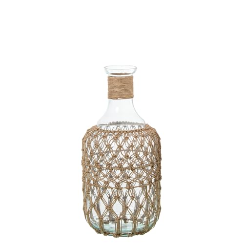 JARRÓN BOTELLA 38CM CRISTAL C/CUERDA_°19X38CM - Vente Flash Amazon -75%