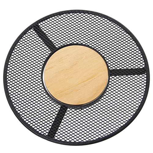 SALVAMANTEL METAL REJILLA NEGRO C/CENTRO MADERA °20X2CM... - Home & Kitchen Amazon Spain à 5.55€