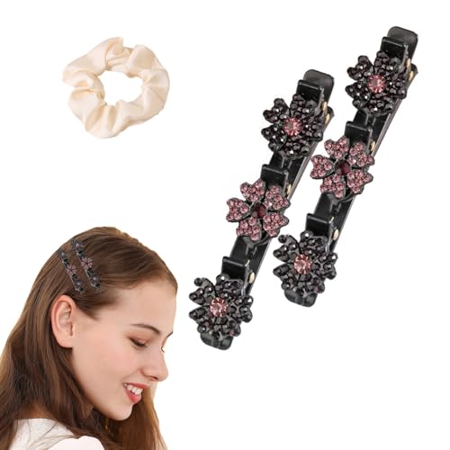 Lot de 2 pinces à cheveux tressées en pierre de cristal... - Beauté & Parfums Amazon France à 5.14€