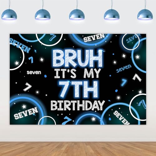 Wonmelody Bruh It's My 7th Birthday Decor 1,5 x 1 m Bruh... - Fournitures Bureau Amazon Italie à 5.48€