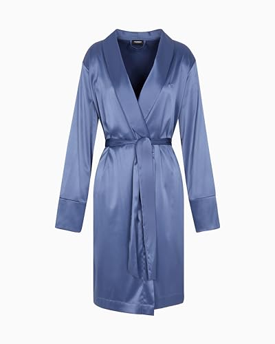 Emporio Armani Camisón de Encaje de satén para Mujer, Azul... - Amazon Spain à 64.62€