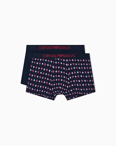Emporio Armani Man's Classic Pattern Mix 2-Pack Trunk Blue L - Amazon Royaume-Uni à 27.07€