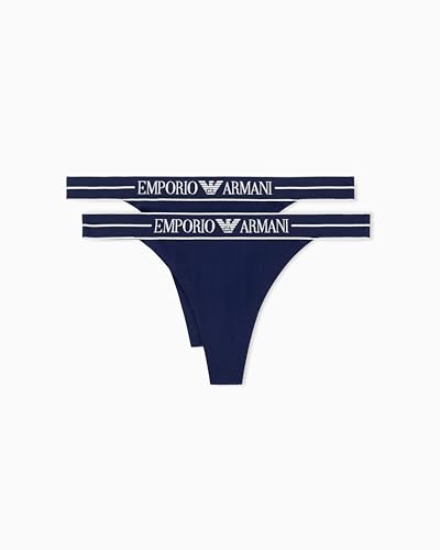 Emporio Armani Woman's Everyday Cotton 2-Pack T-Thong Blue... - Bon plan à 9.88€