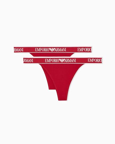 Emporio Armani Woman's Iconic Logoband 2-Pack T-Thong RED XL - Amazon Royaume-Uni à 14.10€