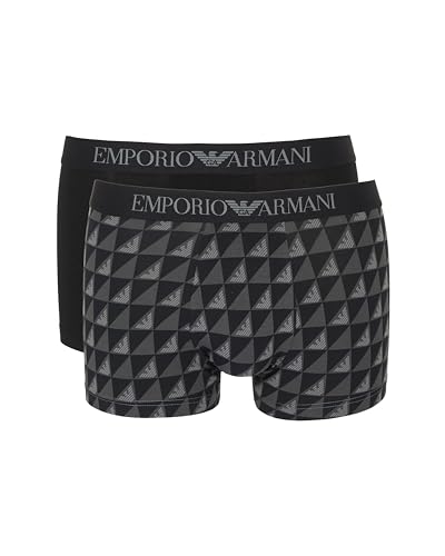 Emporio Armani Man's Classic Pattern Mix 2-Pack Trunk Black... - Deal du jour à 12.50€