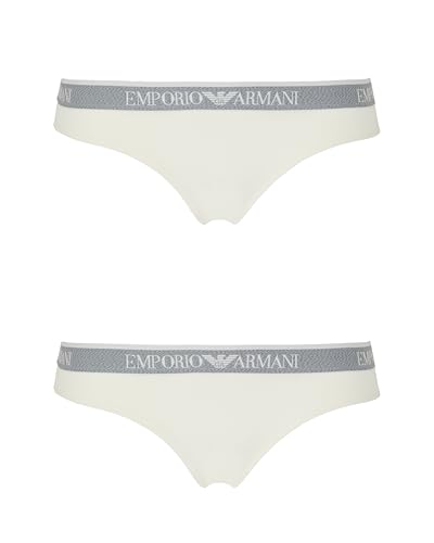 Emporio Armani Woman's Iconic Logoband 2-Pack Brief White XS - Amazon Royaume-Uni à 15.92€