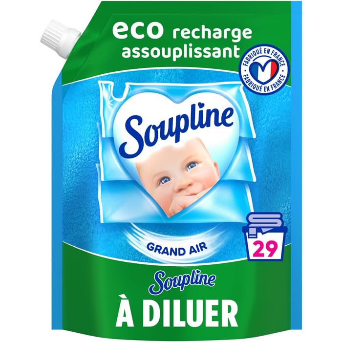 SOUPLINE Adoucissant Linge Concentré 3D Grand Air... en promo à 3,65€ (-85%) sur Amazon FR