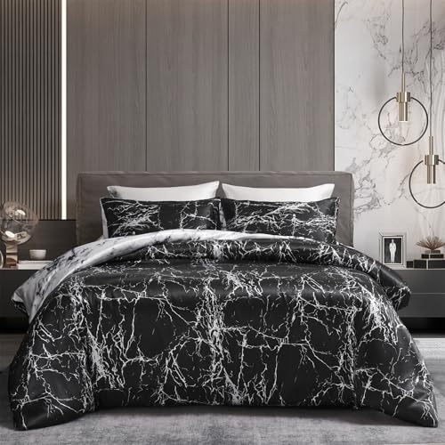 Gezu - Funda nórdica de 200 x 200 cm, satén de mármol... - Jouets & Jeux en promo à 14.81€